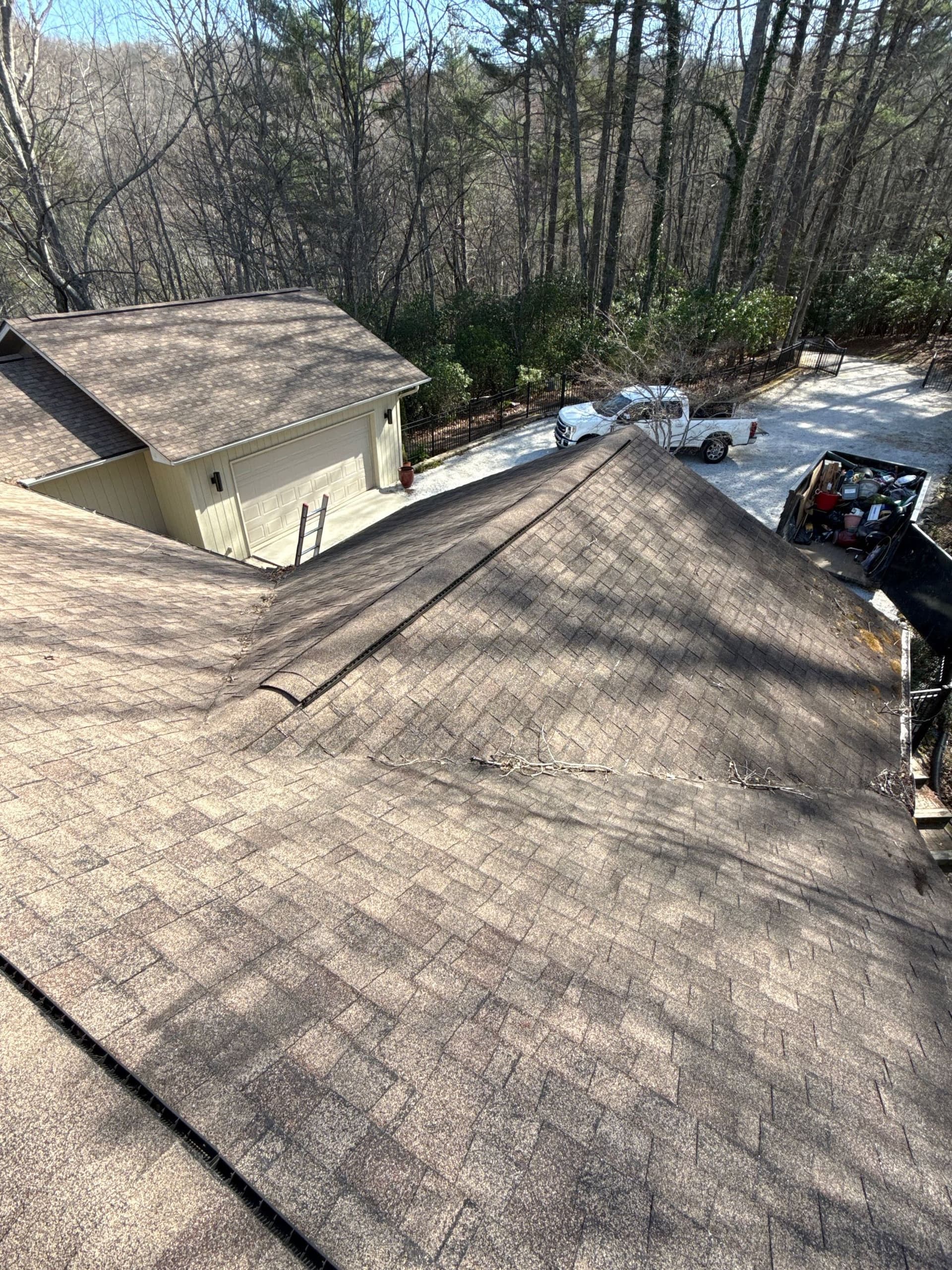 Gallery photos for A Worn Mountain Roof Gets a Complete Before-and-After Replacement: Image #1